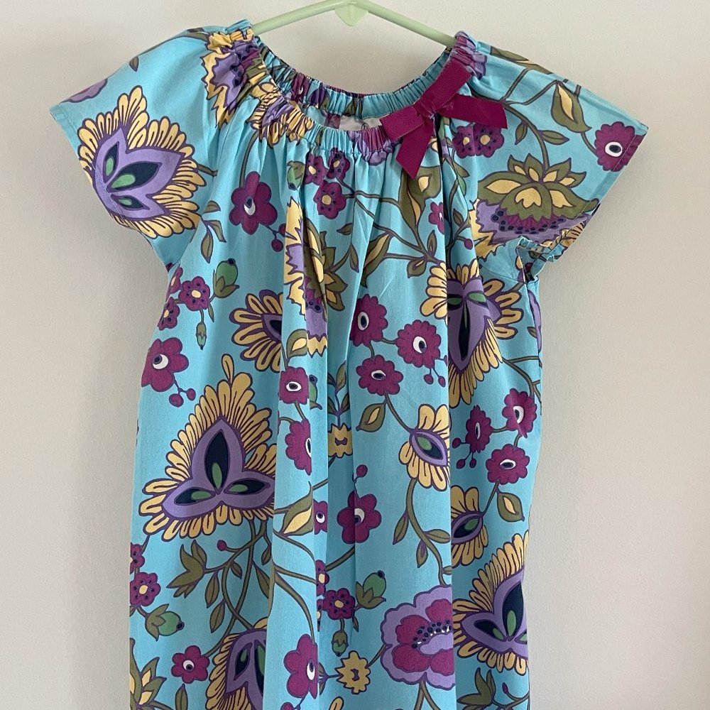 Floral Teal Girls Dress